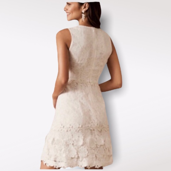 Sachin & Babi x BHLDN Misha 2 & 4 Off White 3D Floral Lace Bridal Mini Dress - Picture 6 of 9